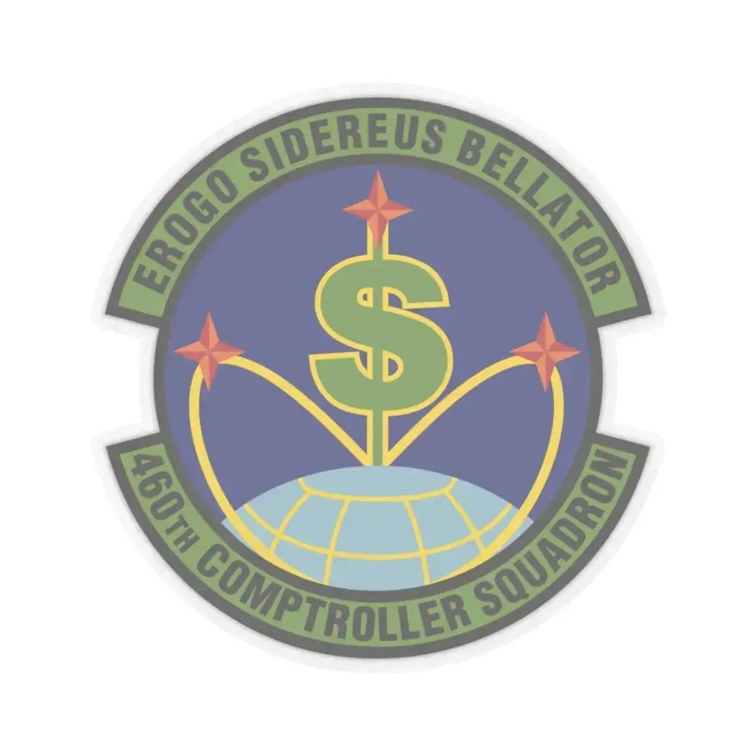 460th Comptroller Squadron (U.S. Air Force) STICKER Vinyl Kiss-Cut Decal 3 Inch Transparent - The Sticker Space