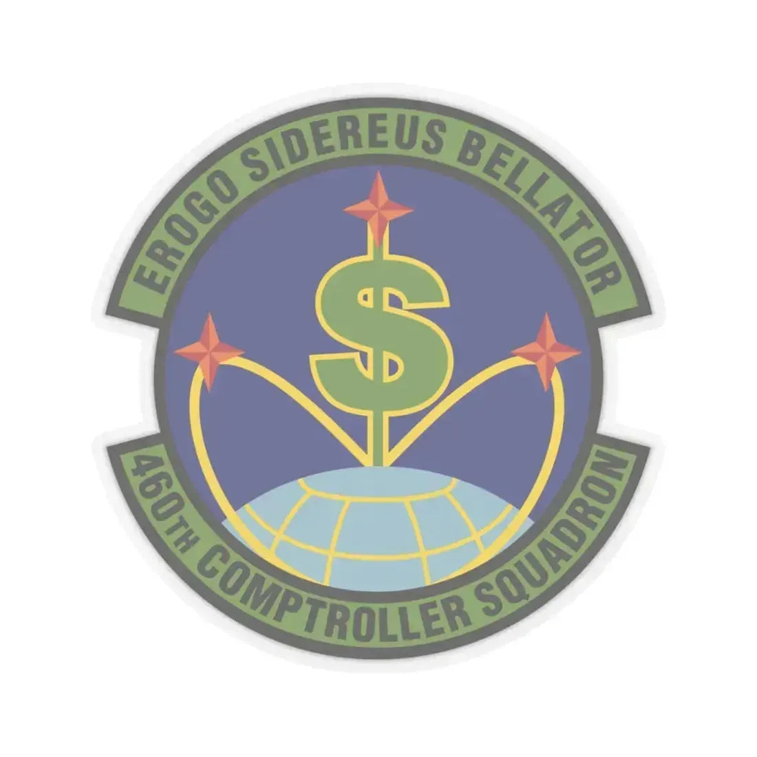 460th Comptroller Squadron (U.S. Air Force) STICKER Vinyl Kiss-Cut Decal 4 Inch Transparent - The Sticker Space