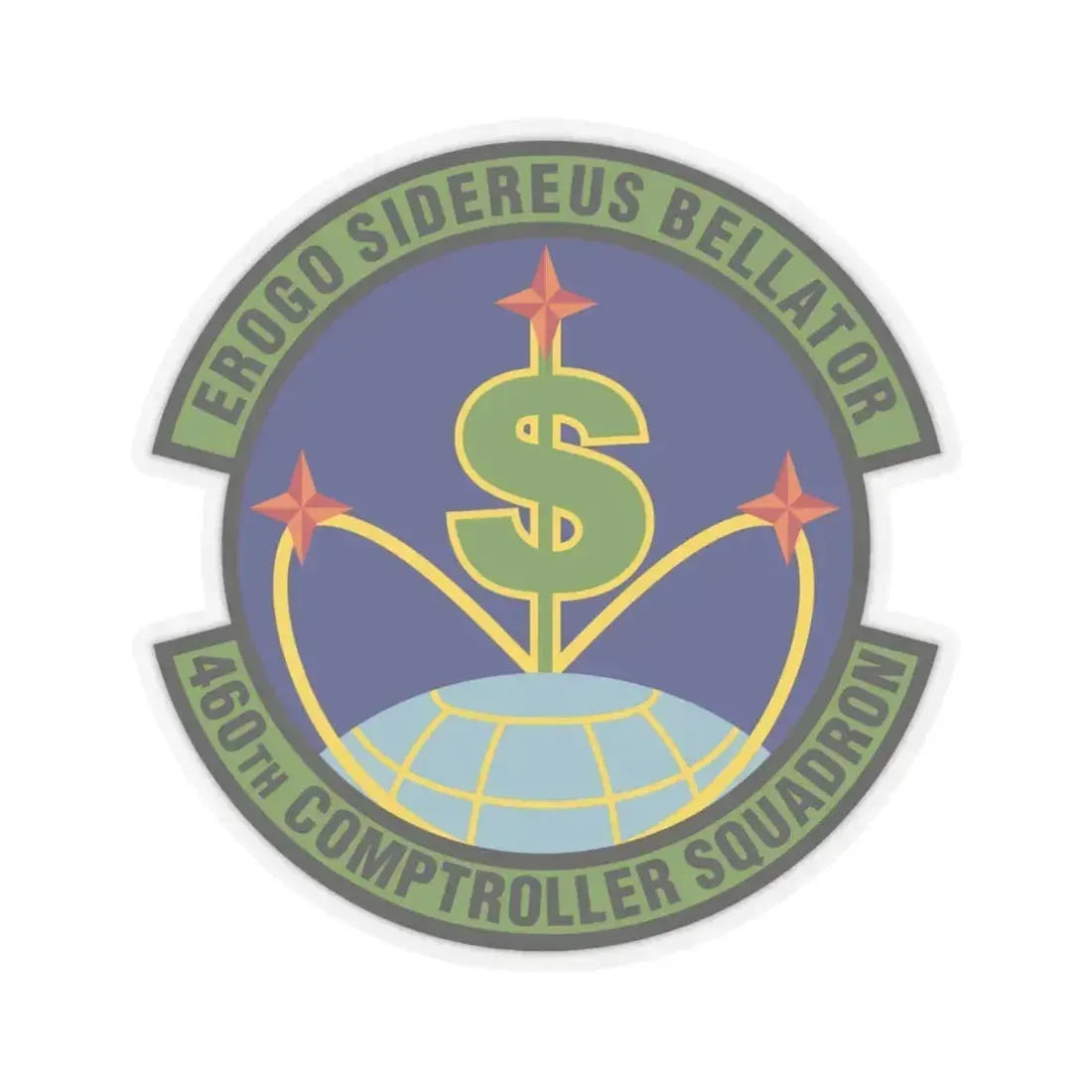460th Comptroller Squadron (U.S. Air Force) STICKER Vinyl Kiss-Cut Decal 6 Inch Transparent - The Sticker Space