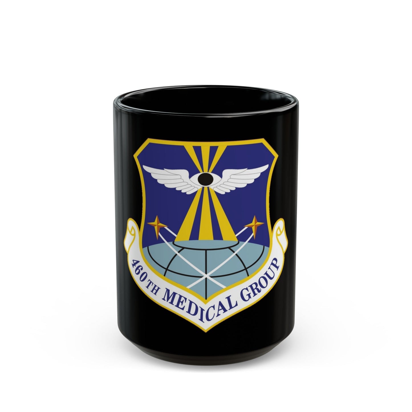 460th Medical Group (U.S. Air Force) Black Coffee Mug-15oz-The Sticker Space