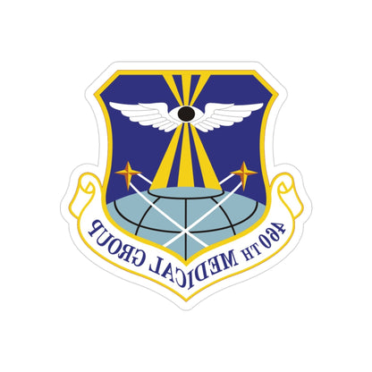 460th Medical Group (U.S. Air Force) REVERSE PRINT Transparent STICKER-3" × 3"-The Sticker Space