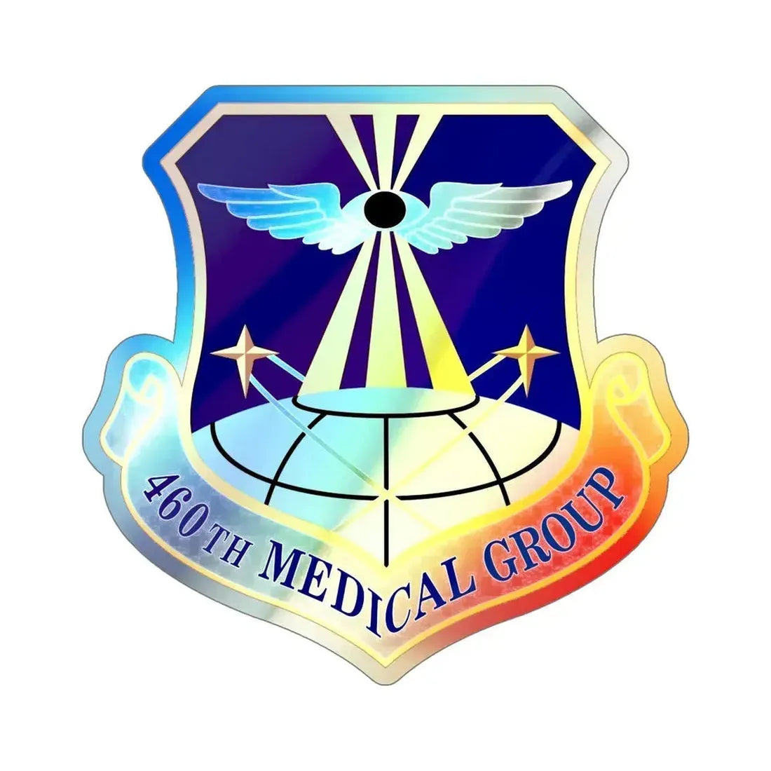 460th Medical Group (U.S. Air Force) Holographic STICKER Die-Cut Vinyl Decal 6 Inch Holographic - The Sticker Space