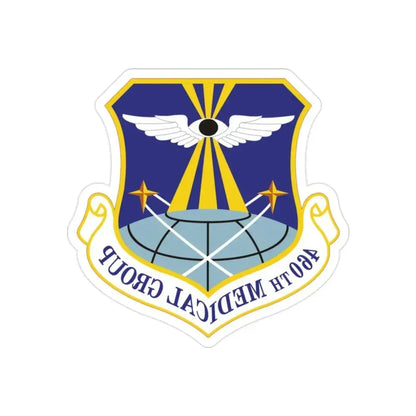 460th Medical Group (U.S. Air Force) REVERSE PRINT Transparent Die-Cut STICKER 2 Inch Die-Cut Transparent - The Sticker Space