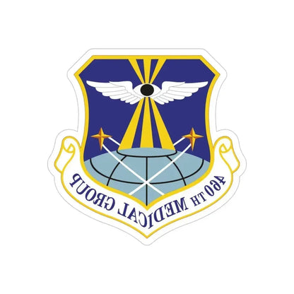 460th Medical Group (U.S. Air Force) REVERSE PRINT Transparent Die-Cut STICKER 5 Inch Die-Cut Transparent - The Sticker Space
