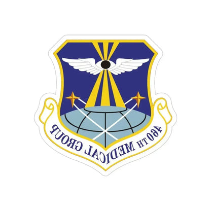 460th Medical Group (U.S. Air Force) REVERSE PRINT Transparent Die-Cut STICKER 6 Inch Die-Cut Transparent - The Sticker Space