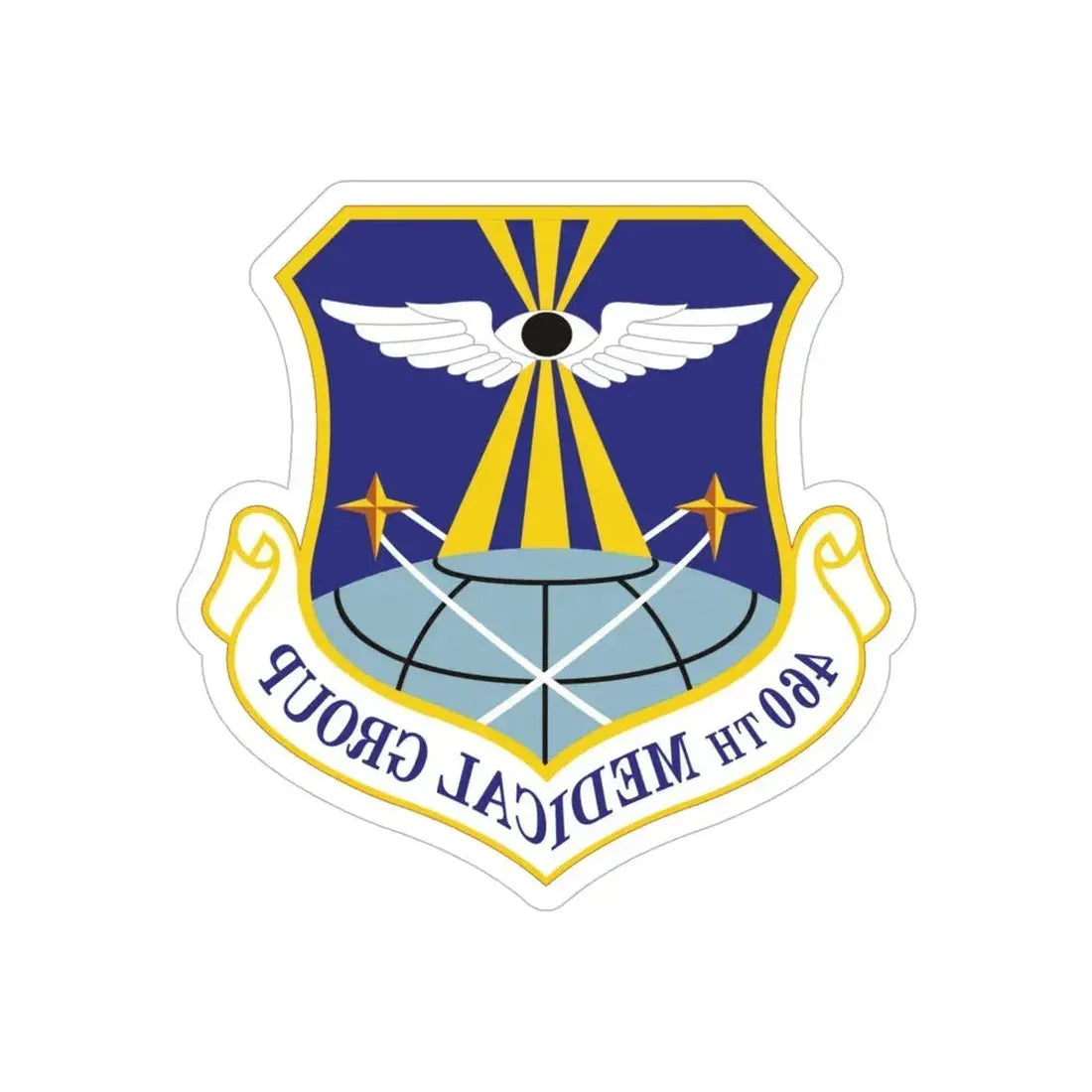 460th Medical Group (U.S. Air Force) REVERSE PRINT Transparent Die-Cut STICKER - The Sticker Space
