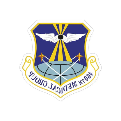 460th Medical Group (U.S. Air Force) REVERSE PRINT Transparent Die-Cut STICKER - The Sticker Space