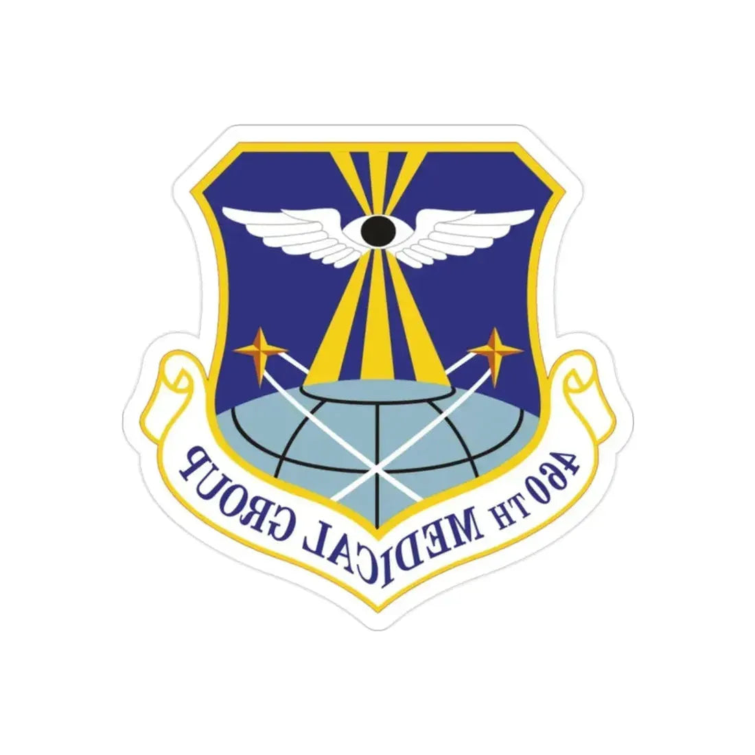 460th Medical Group (U.S. Air Force) REVERSE PRINT Transparent Die-Cut STICKER - The Sticker Space