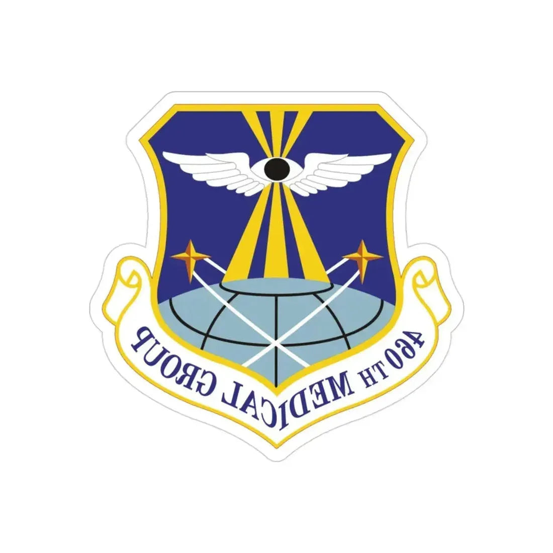 460th Medical Group (U.S. Air Force) REVERSE PRINT Transparent Die-Cut STICKER - The Sticker Space