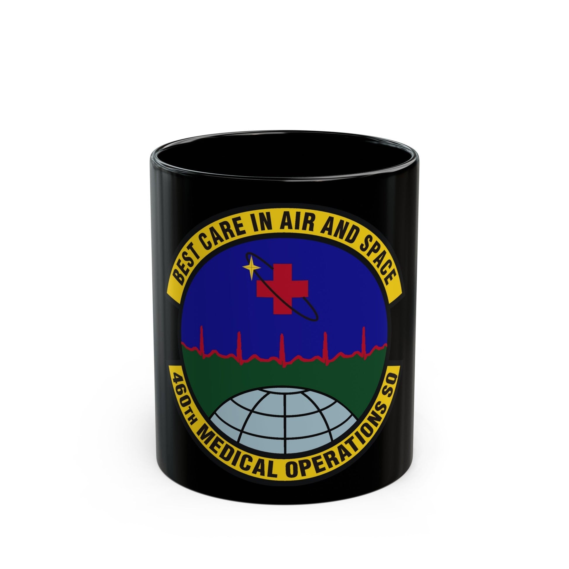 460th Medical Operations Squadron (U.S. Air Force) Black Coffee Mug-11oz-The Sticker Space