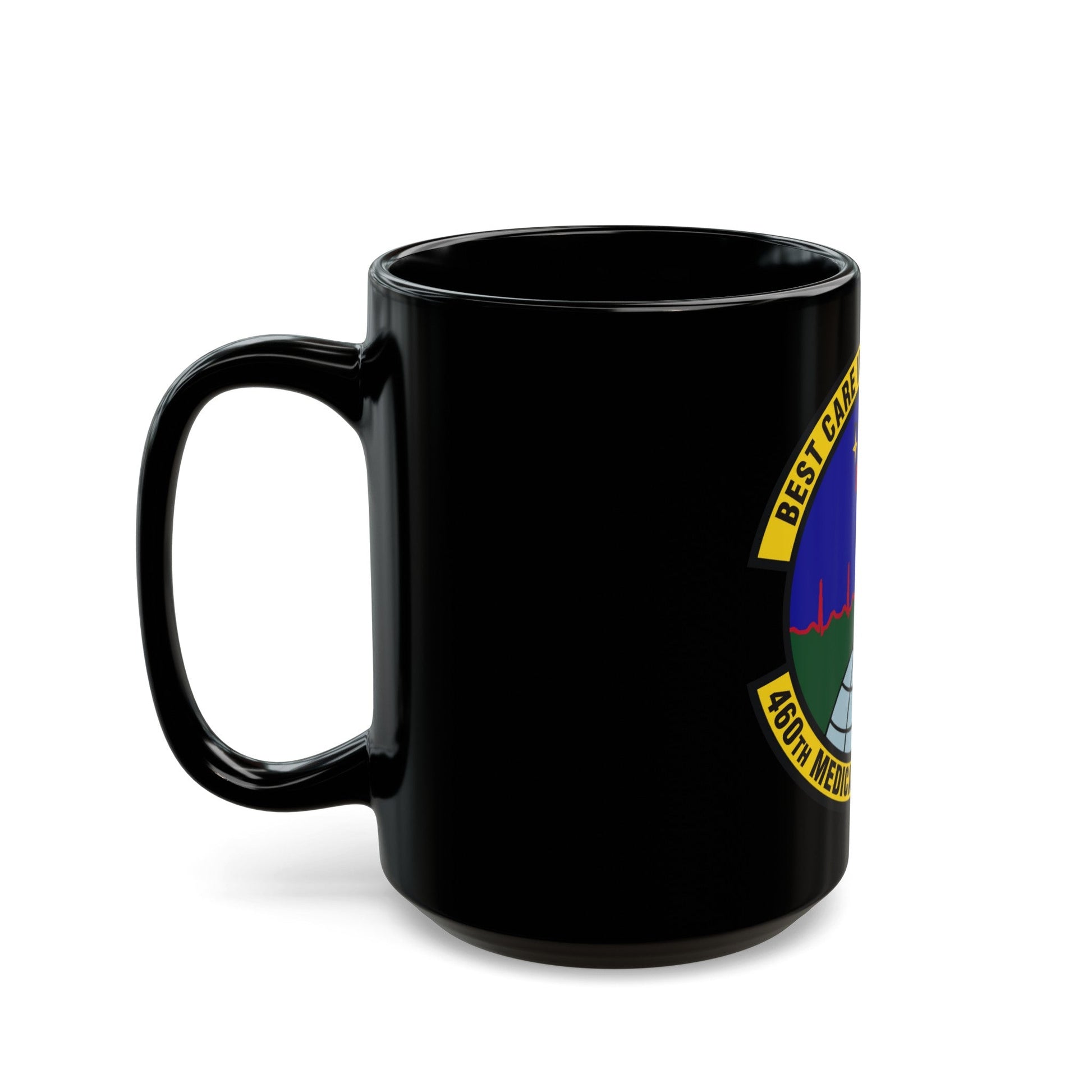 460th Medical Operations Squadron (U.S. Air Force) Black Coffee Mug-The Sticker Space