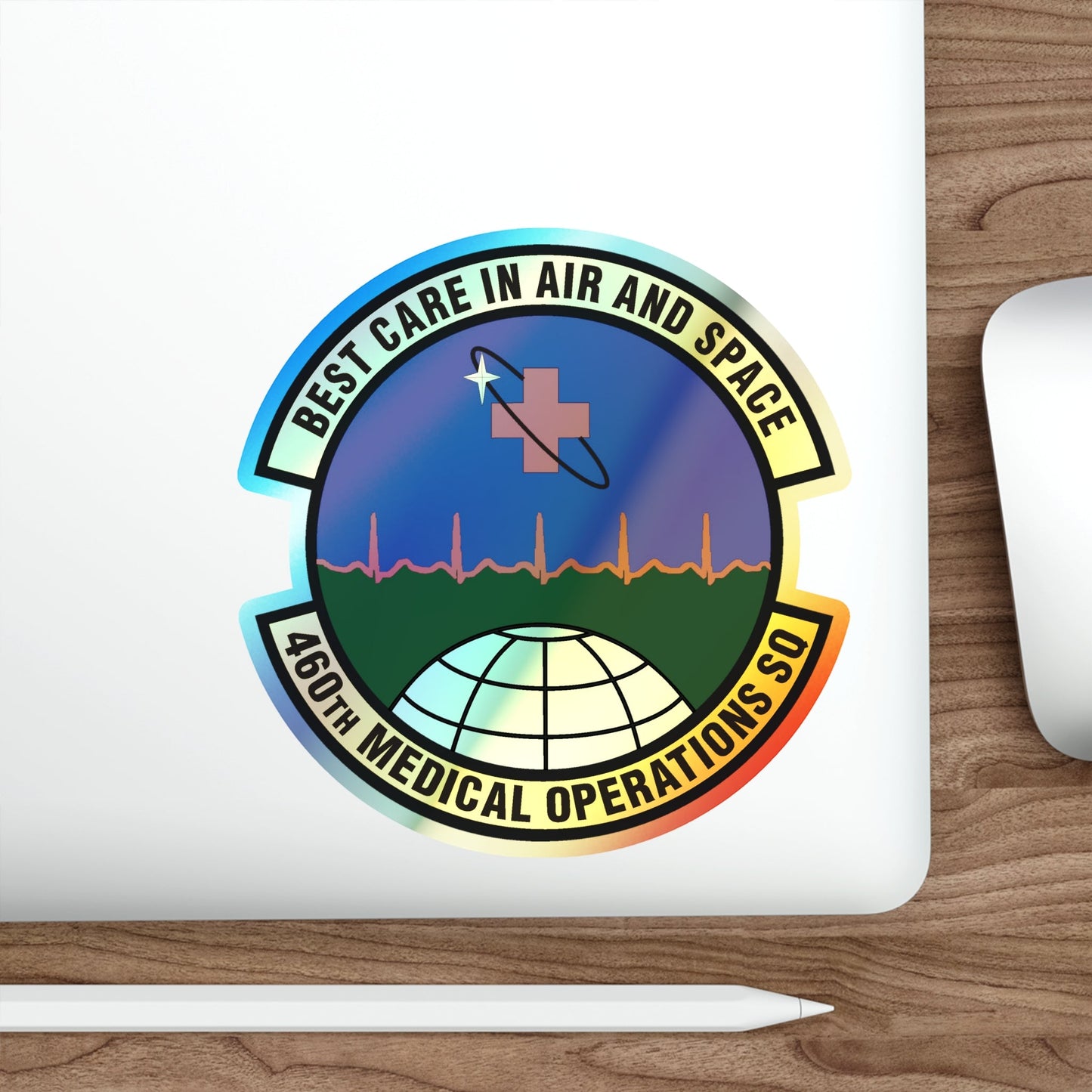 460th Medical Operations Squadron (U.S. Air Force) Holographic STICKER Die-Cut Vinyl Decal-The Sticker Space