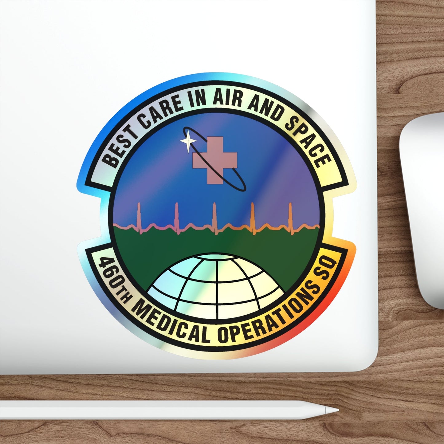 460th Medical Operations Squadron (U.S. Air Force) Holographic STICKER Die-Cut Vinyl Decal-The Sticker Space