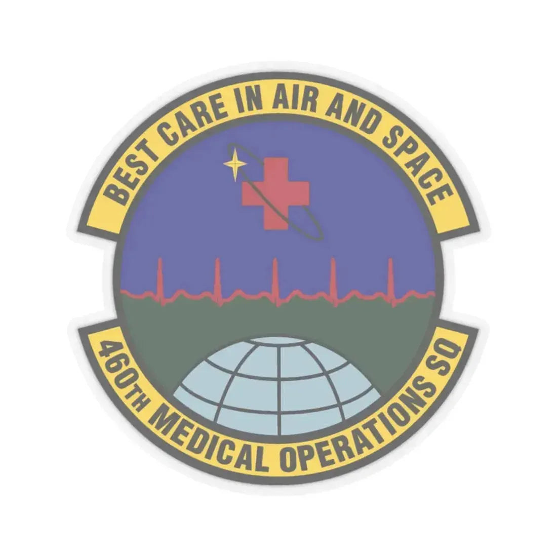 460th Medical Operations Squadron (U.S. Air Force) STICKER Vinyl Kiss-Cut Decal 2 Inch Transparent - The Sticker Space