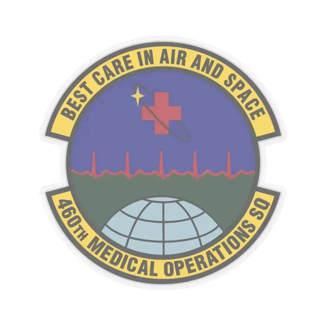 460th Medical Operations Squadron (U.S. Air Force) STICKER Vinyl Kiss-Cut Decal 3 Inch Transparent - The Sticker Space