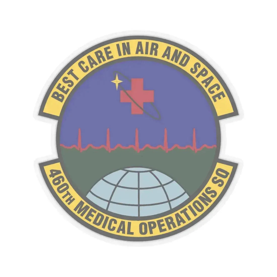 460th Medical Operations Squadron (U.S. Air Force) STICKER Vinyl Kiss-Cut Decal 4 Inch Transparent - The Sticker Space