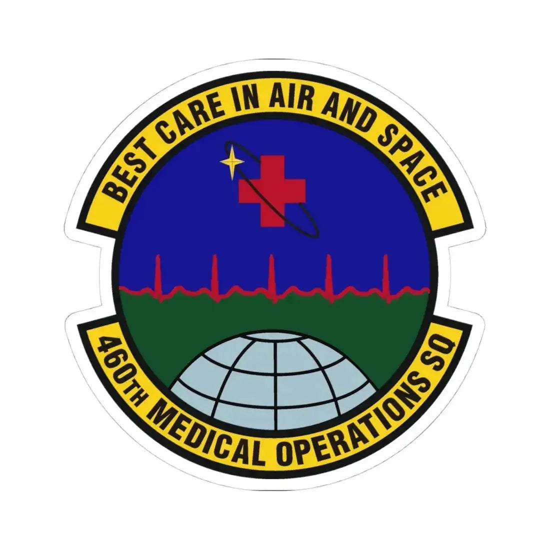 460th Medical Operations Squadron (U.S. Air Force) STICKER Vinyl Kiss-Cut Decal 4 Inch White - The Sticker Space