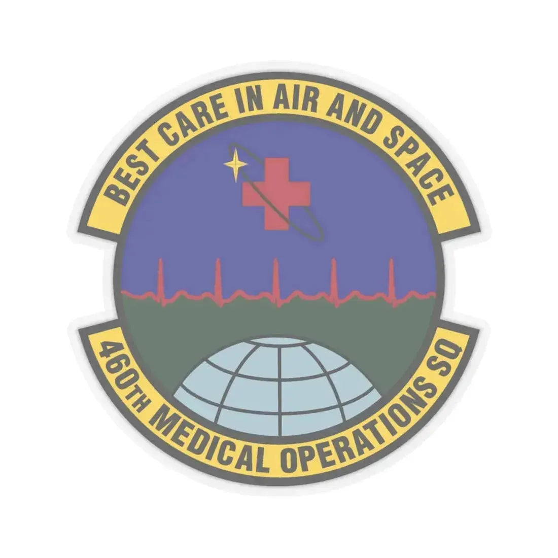 460th Medical Operations Squadron (U.S. Air Force) STICKER Vinyl Kiss-Cut Decal 6 Inch Transparent - The Sticker Space