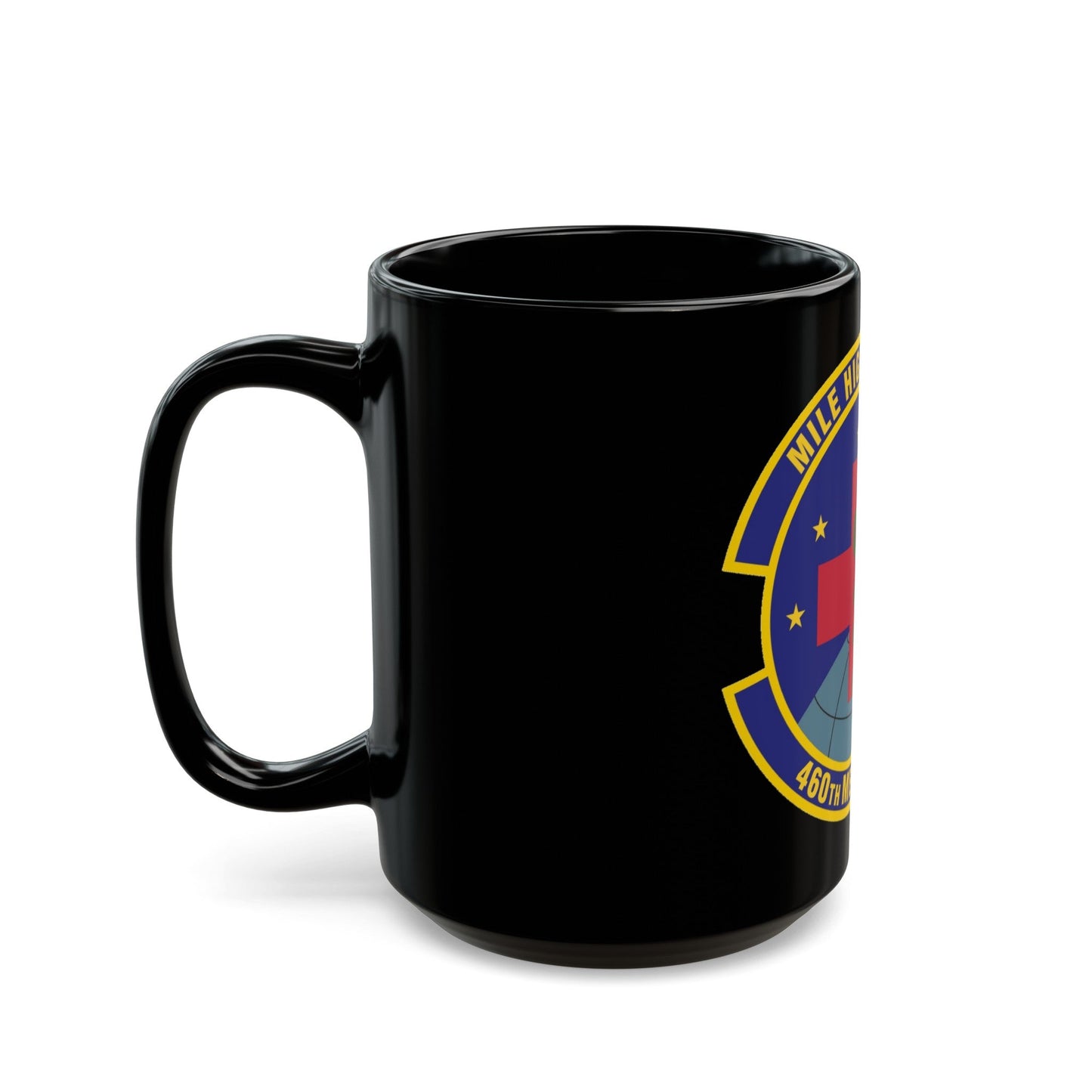 460th Medical Squadron (U.S. Air Force) Black Coffee Mug-The Sticker Space