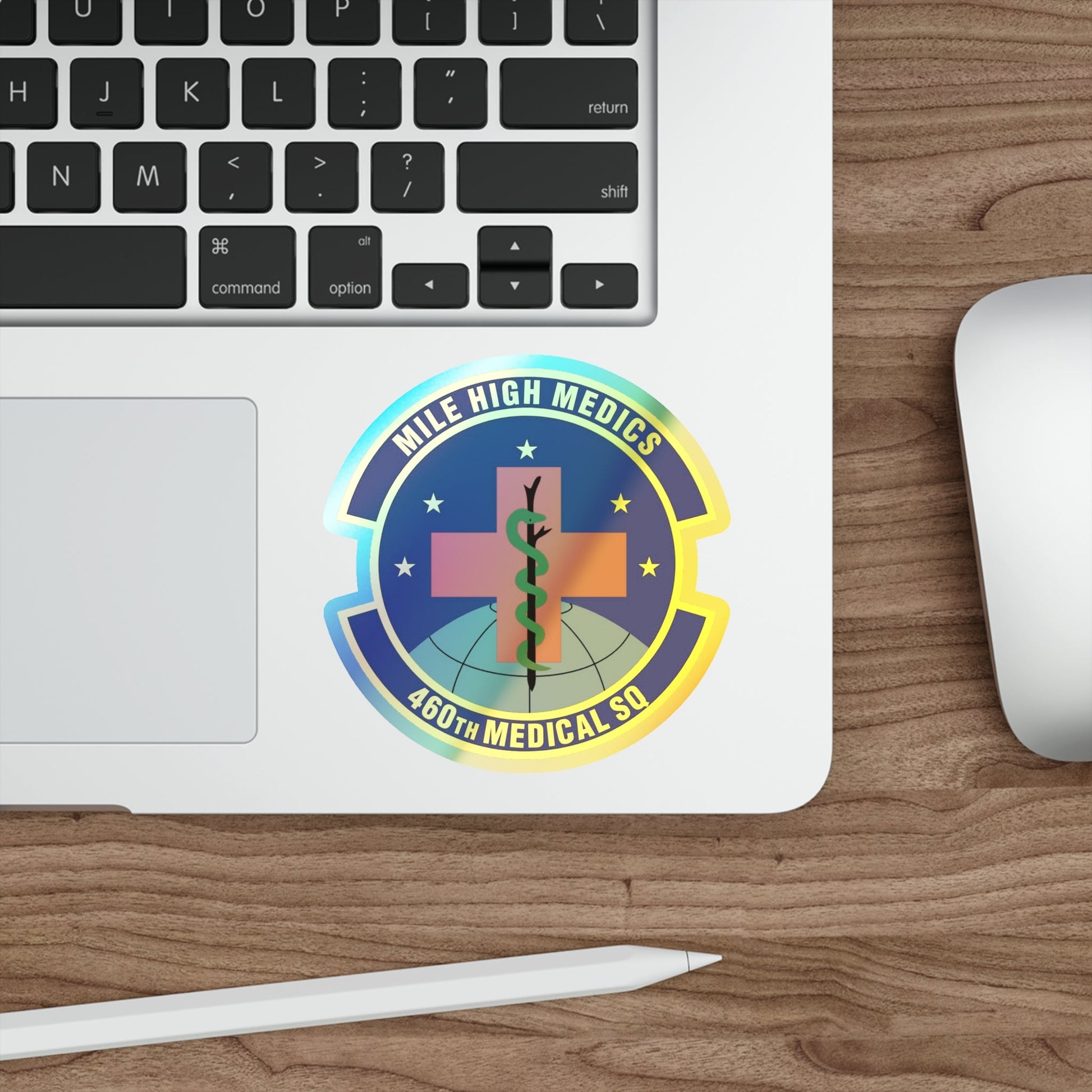 460th Medical Squadron (U.S. Air Force) Holographic STICKER Die-Cut Vinyl Decal-The Sticker Space