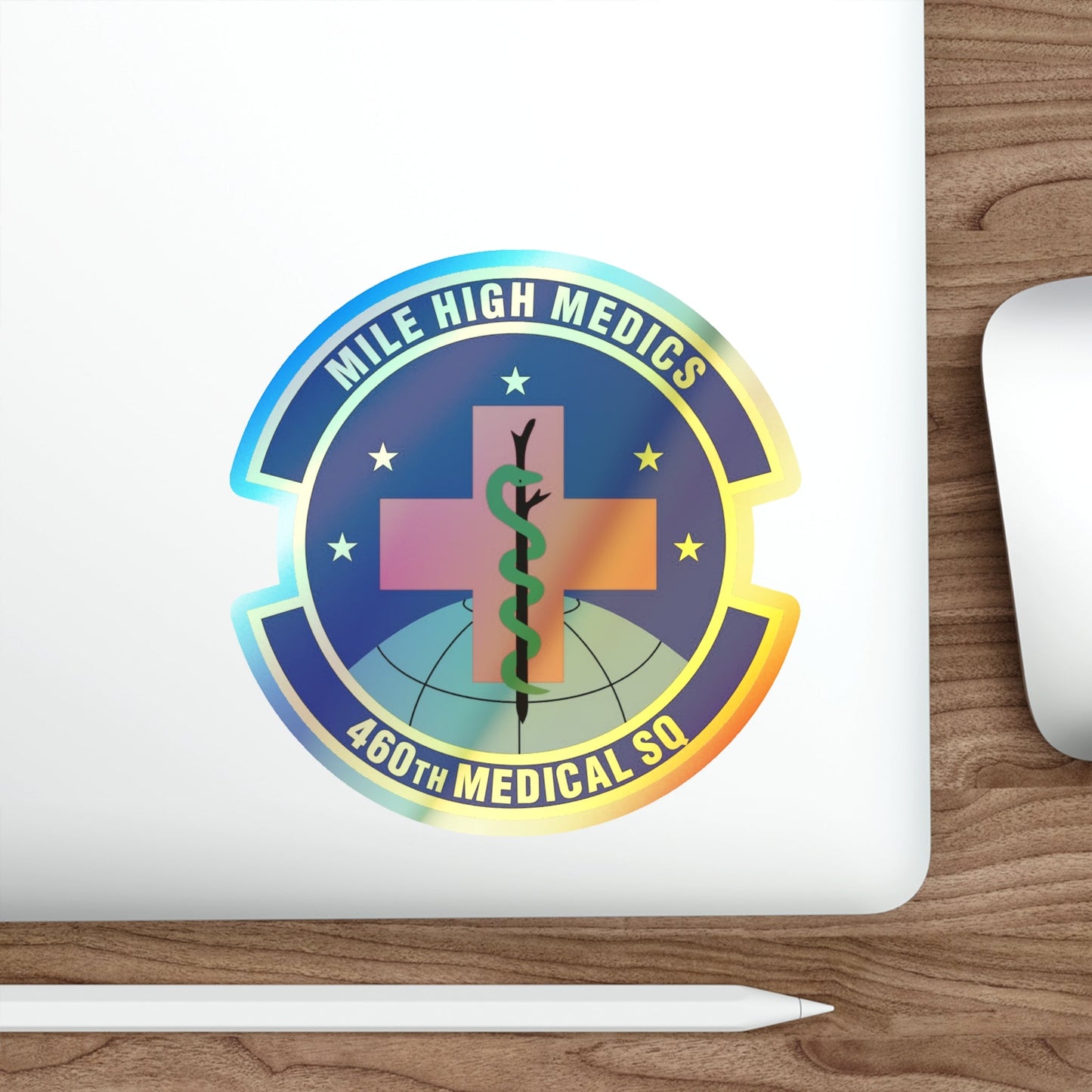 460th Medical Squadron (U.S. Air Force) Holographic STICKER Die-Cut Vinyl Decal-The Sticker Space