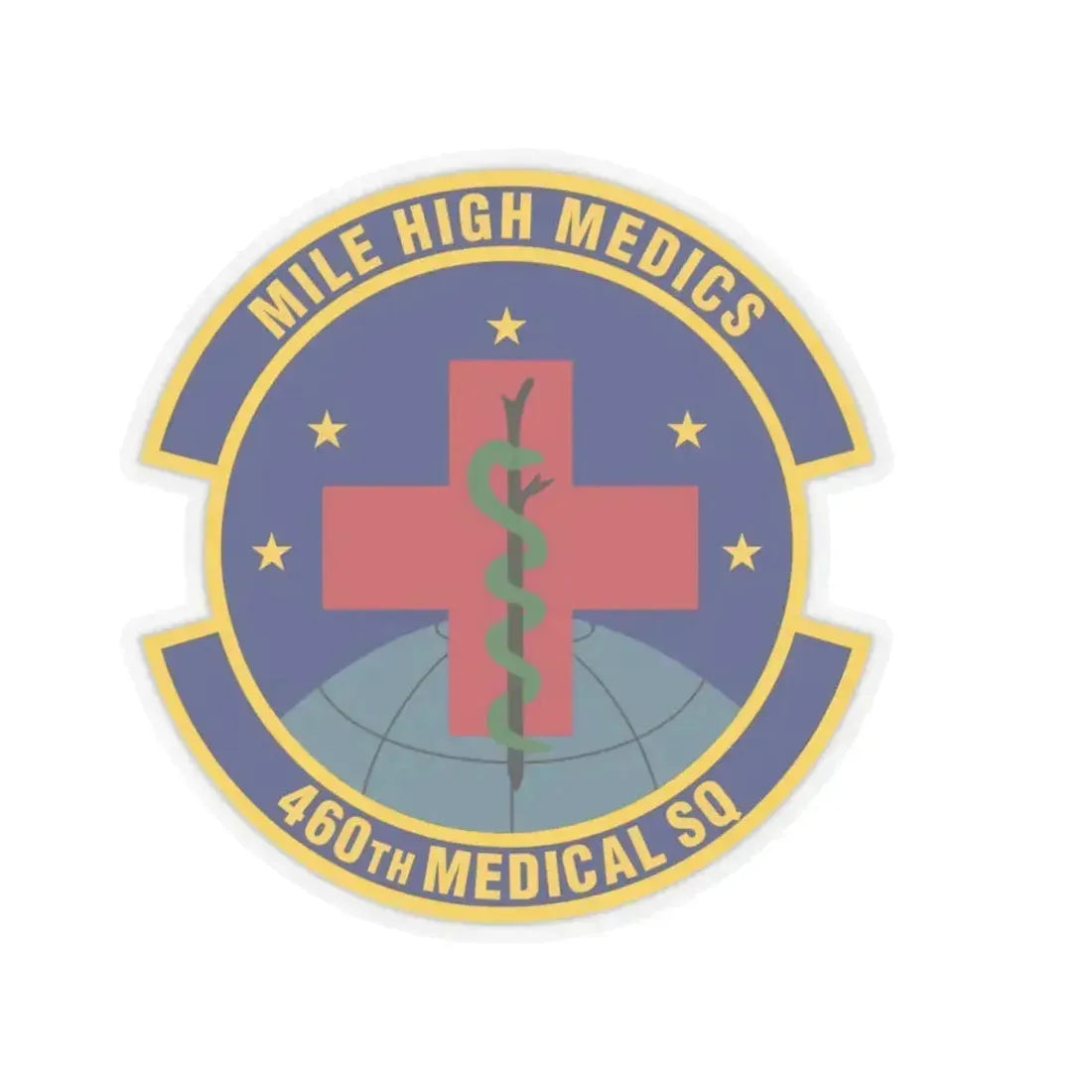 460th Medical Squadron (U.S. Air Force) STICKER Vinyl Kiss-Cut Decal 4 Inch Transparent - The Sticker Space