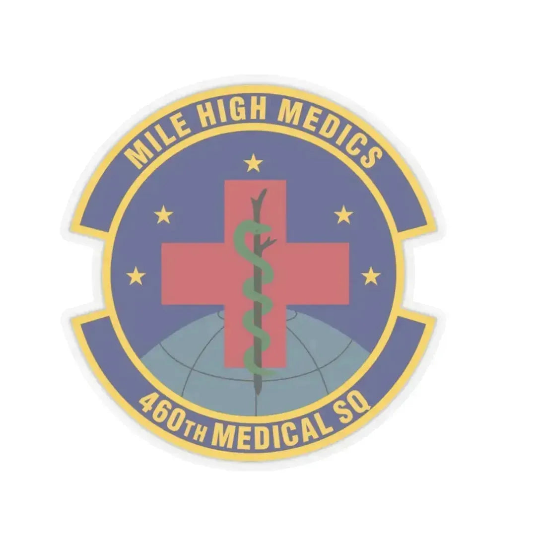 460th Medical Squadron (U.S. Air Force) STICKER Vinyl Kiss-Cut Decal 6 Inch Transparent - The Sticker Space