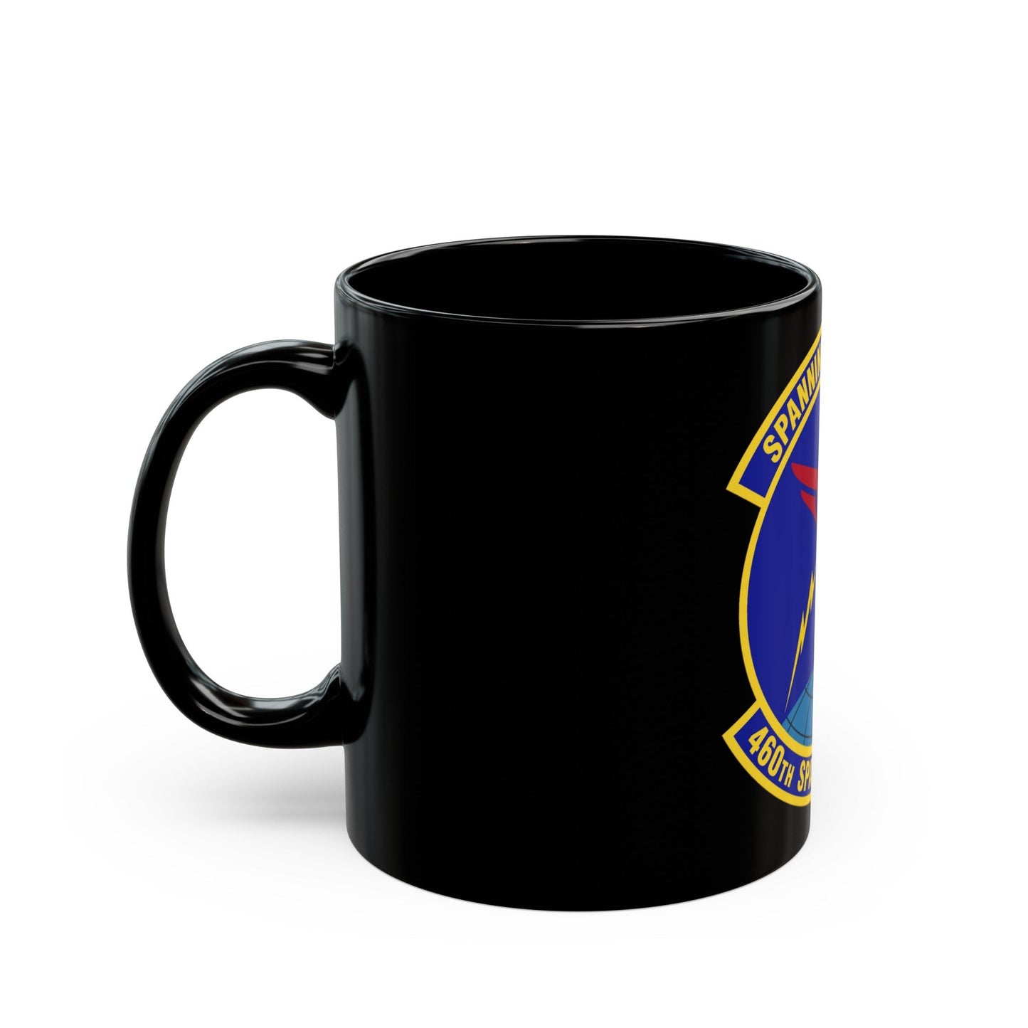 460th Space Communications Squadron (U.S. Air Force) Black Coffee Mug-The Sticker Space