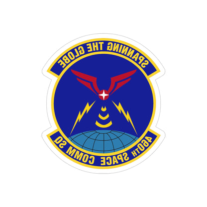 460th Space Communications Squadron (U.S. Air Force) REVERSE PRINT Transparent STICKER-3" × 3"-The Sticker Space