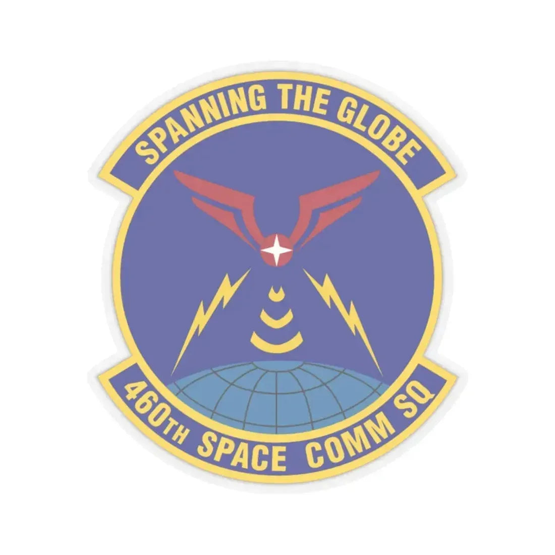 460th Space Communications Squadron (U.S. Air Force) STICKER Vinyl Kiss-Cut Decal 2 Inch Transparent - The Sticker Space