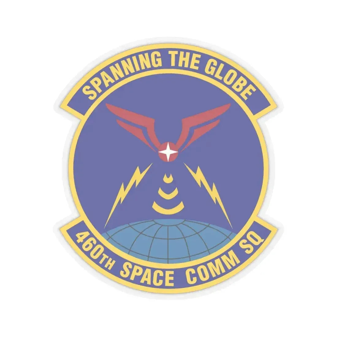 460th Space Communications Squadron (U.S. Air Force) STICKER Vinyl Kiss-Cut Decal 3 Inch Transparent - The Sticker Space