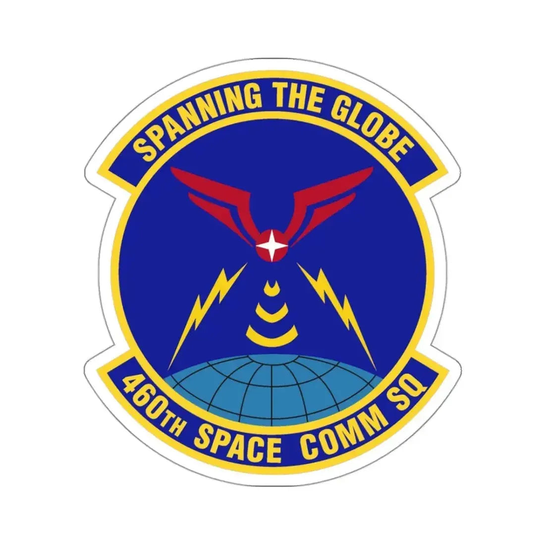 460th Space Communications Squadron (U.S. Air Force) STICKER Vinyl Kiss-Cut Decal 3 Inch White - The Sticker Space