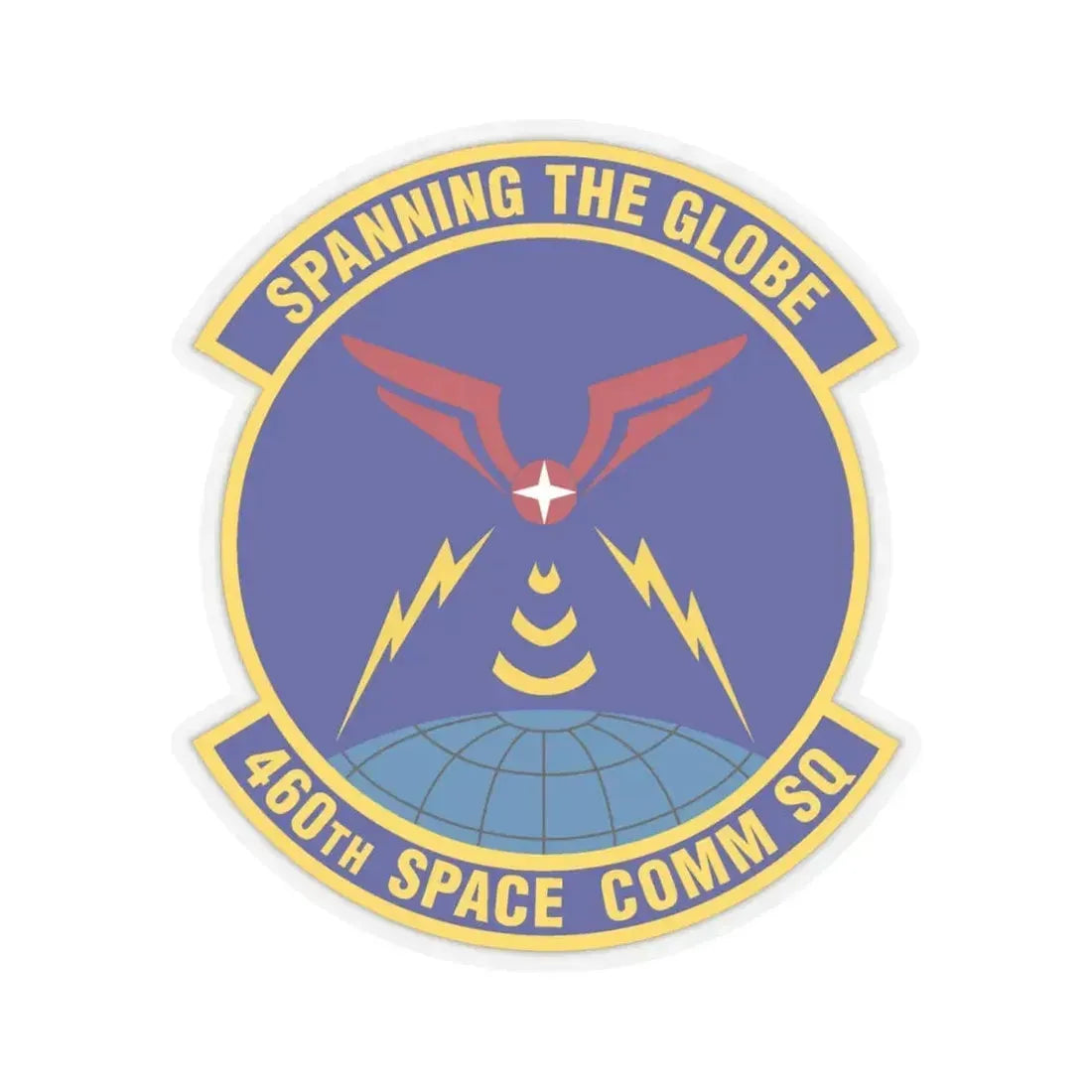 460th Space Communications Squadron (U.S. Air Force) STICKER Vinyl Kiss-Cut Decal 4 Inch Transparent - The Sticker Space