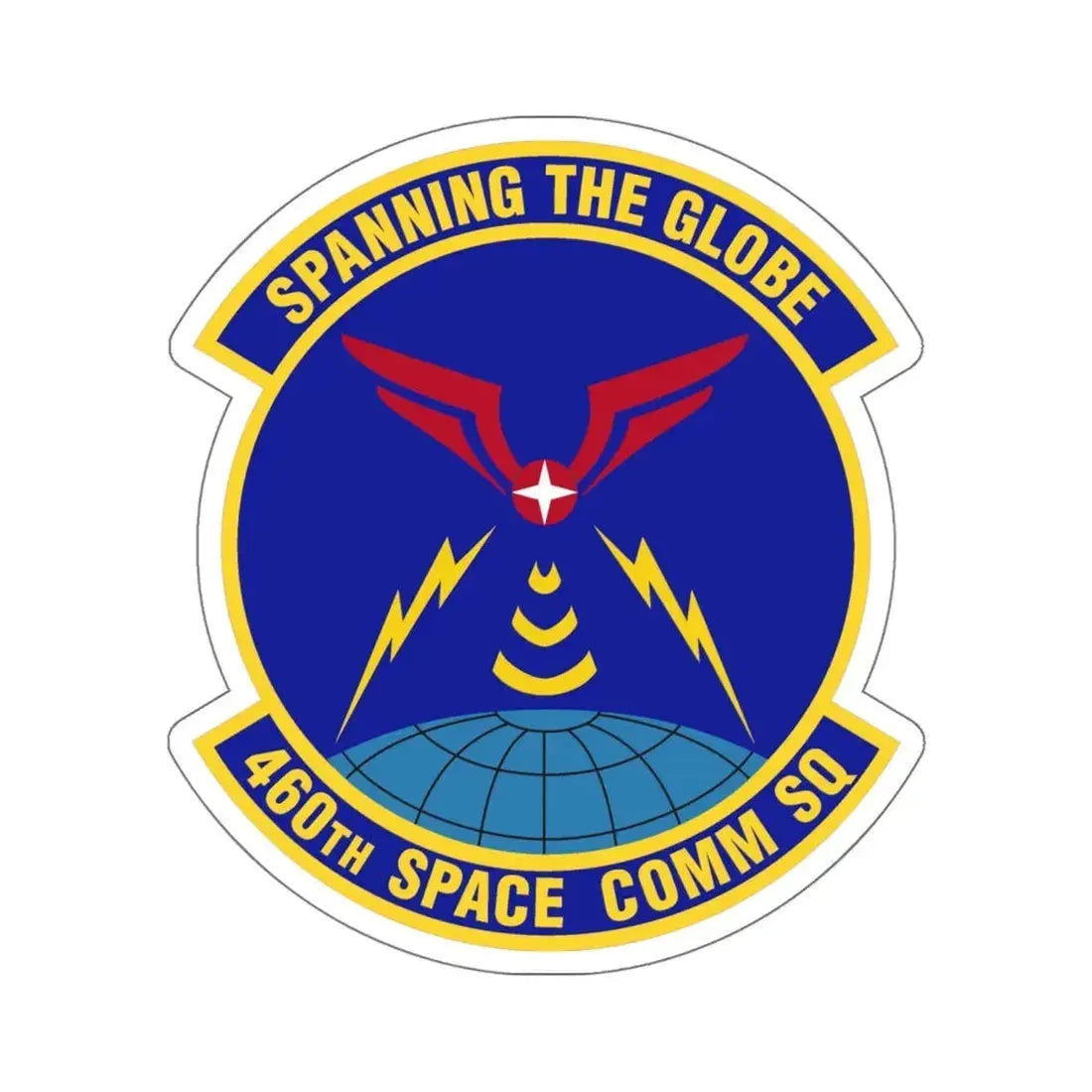 460th Space Communications Squadron (U.S. Air Force) STICKER Vinyl Kiss-Cut Decal 6 Inch White - The Sticker Space