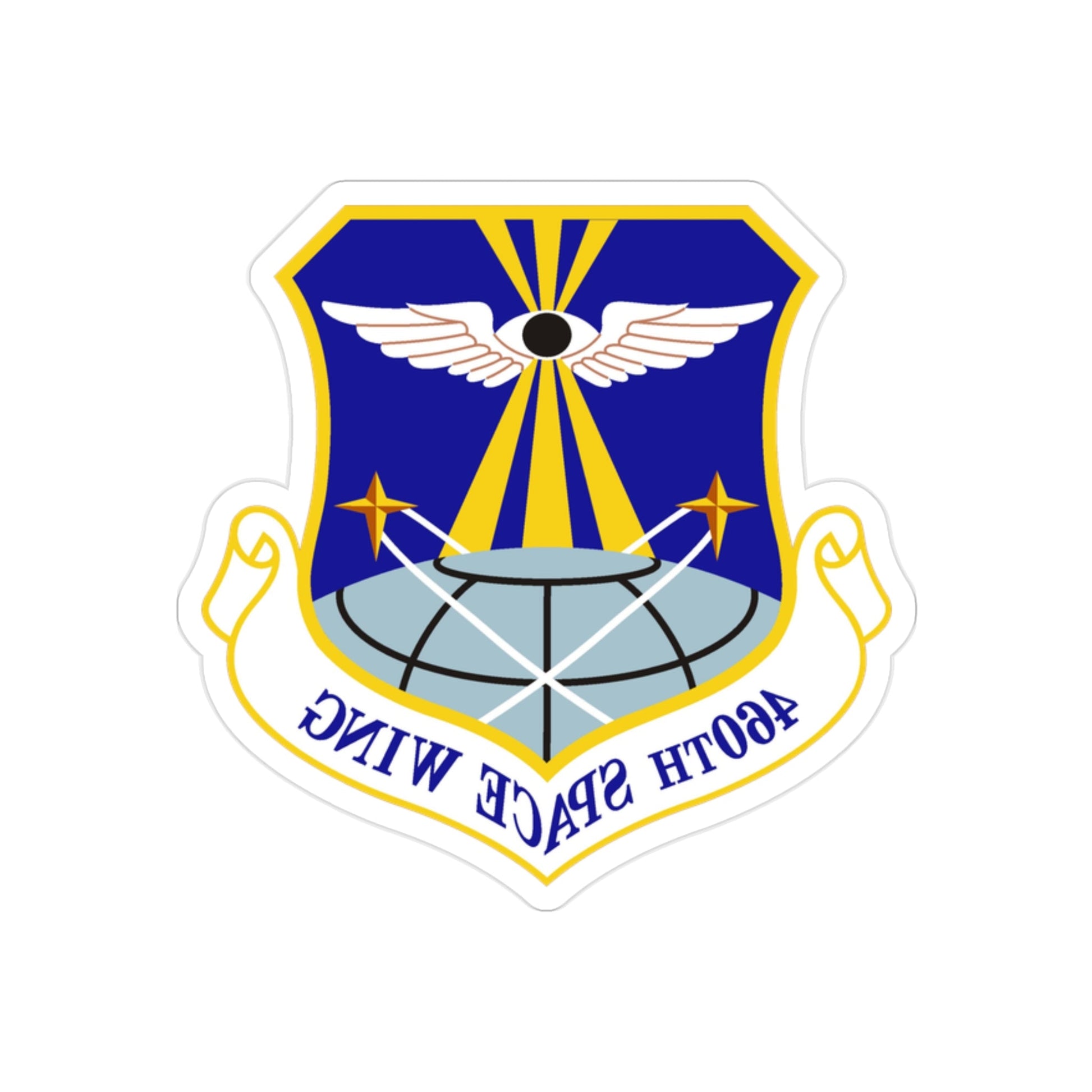 460th Space Wing (U.S. Air Force) REVERSE PRINT Transparent STICKER-2" × 2"-The Sticker Space