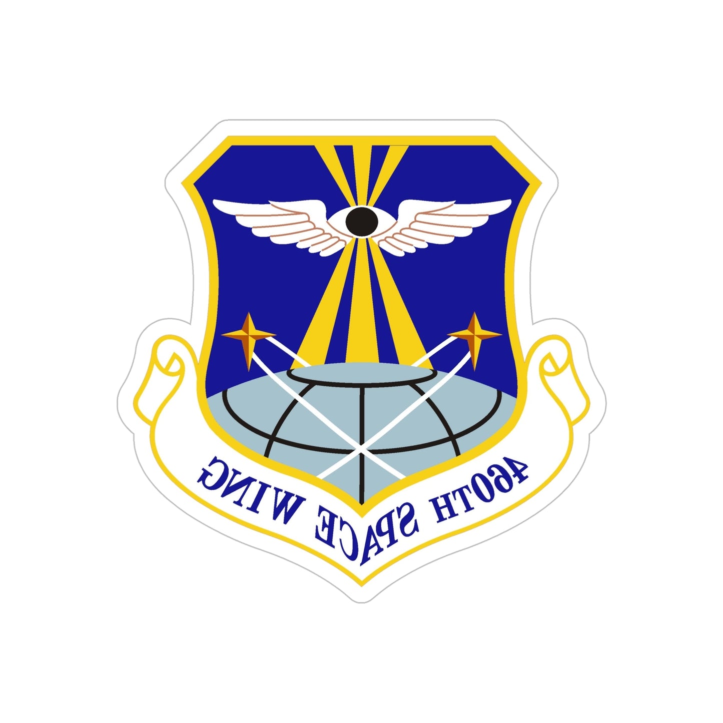 460th Space Wing (U.S. Air Force) REVERSE PRINT Transparent STICKER-6" × 6"-The Sticker Space