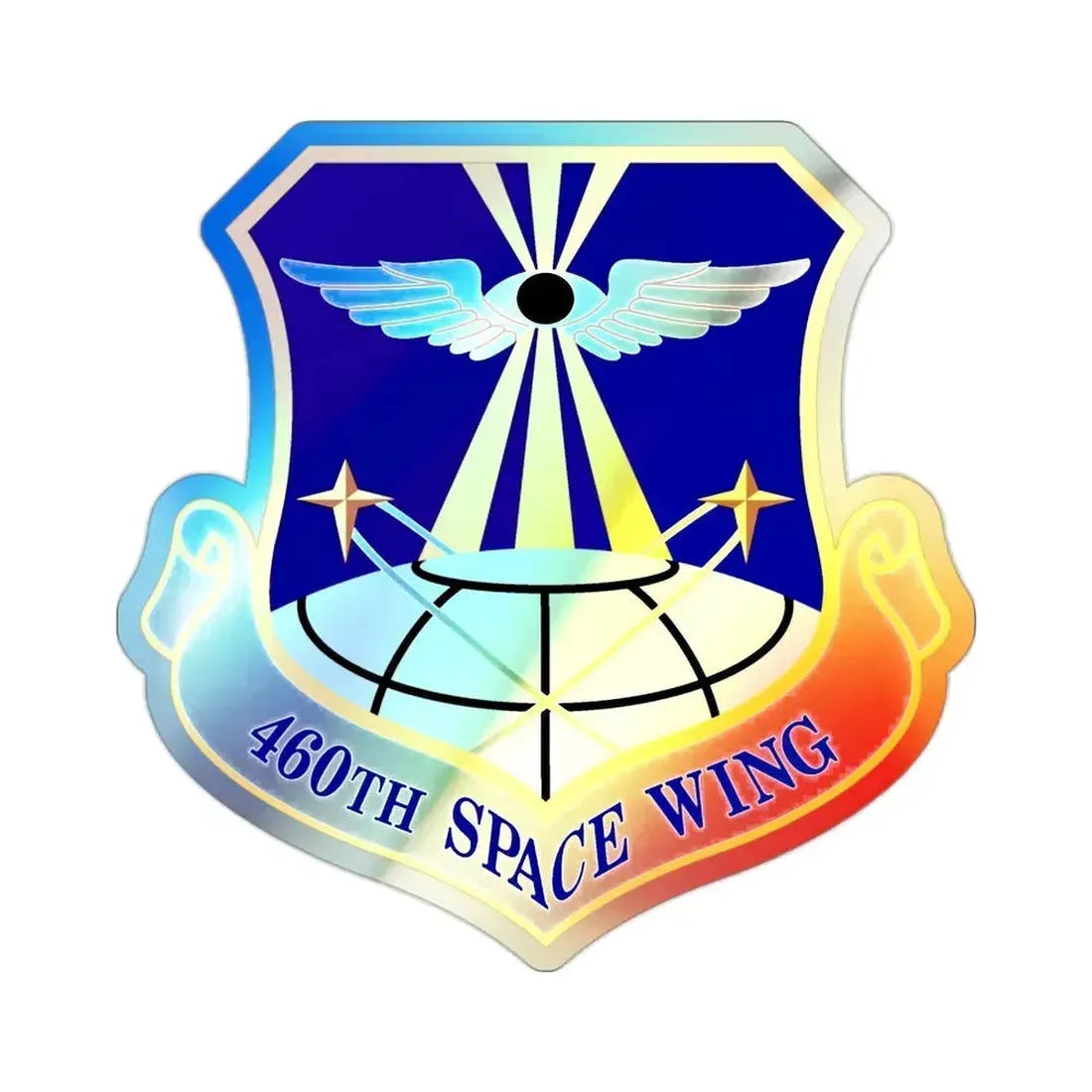 460th Space Wing (U.S. Air Force) Holographic STICKER Die-Cut Vinyl Decal 2 Inch Holographic - The Sticker Space