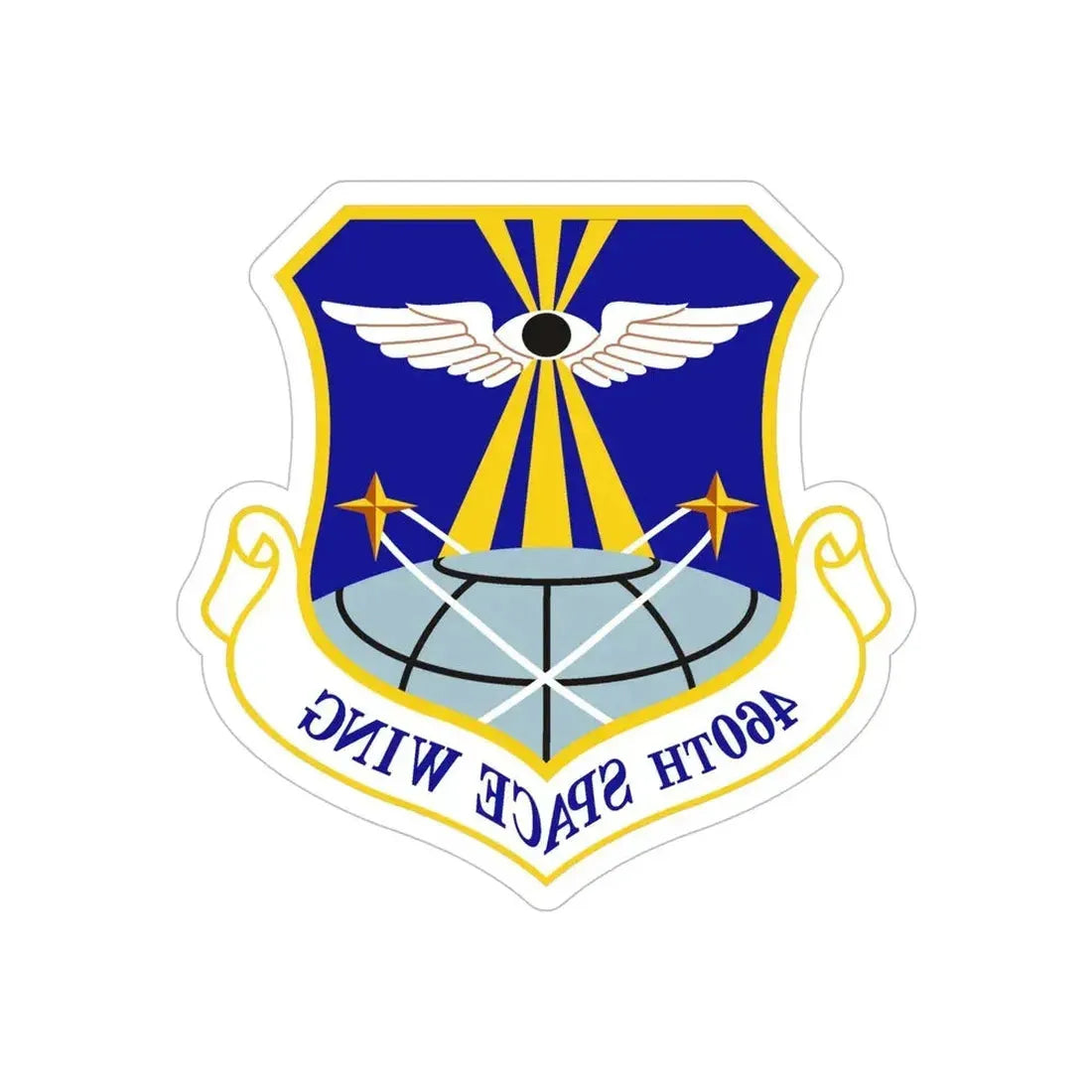 460th Space Wing (U.S. Air Force) REVERSE PRINT Transparent Die-Cut STICKER - The Sticker Space