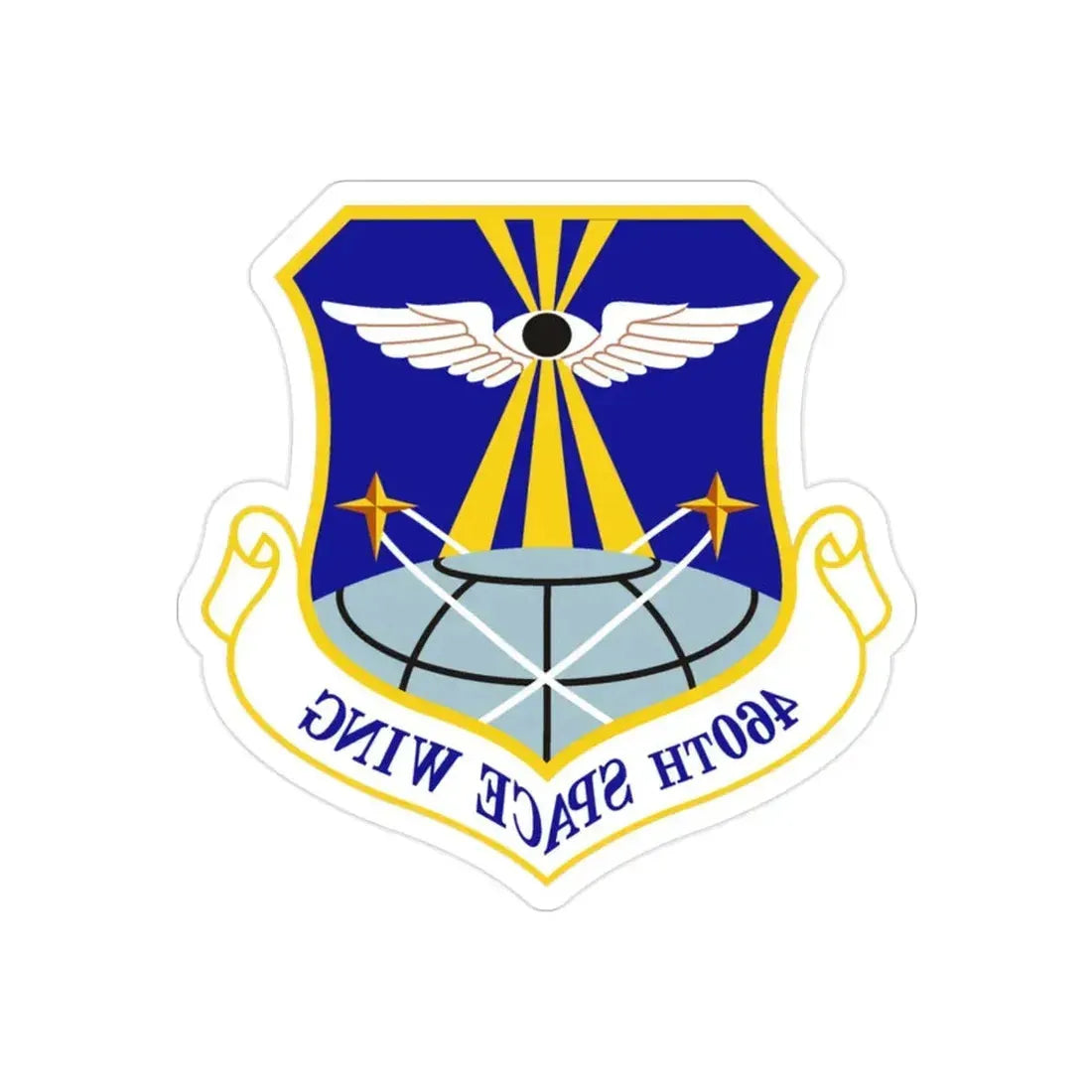 460th Space Wing (U.S. Air Force) REVERSE PRINT Transparent Die-Cut STICKER - The Sticker Space