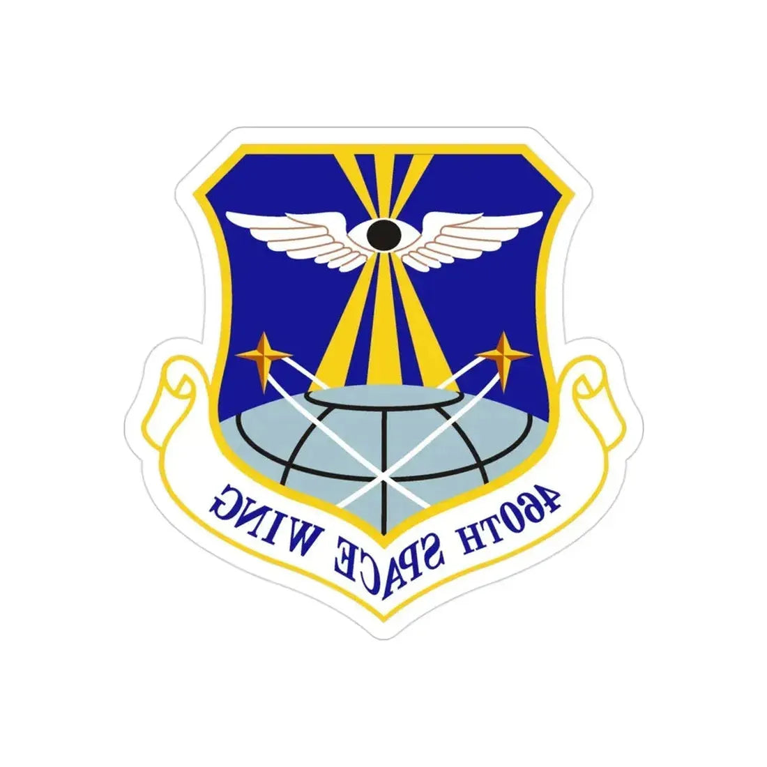460th Space Wing (U.S. Air Force) REVERSE PRINT Transparent Die-Cut STICKER - The Sticker Space