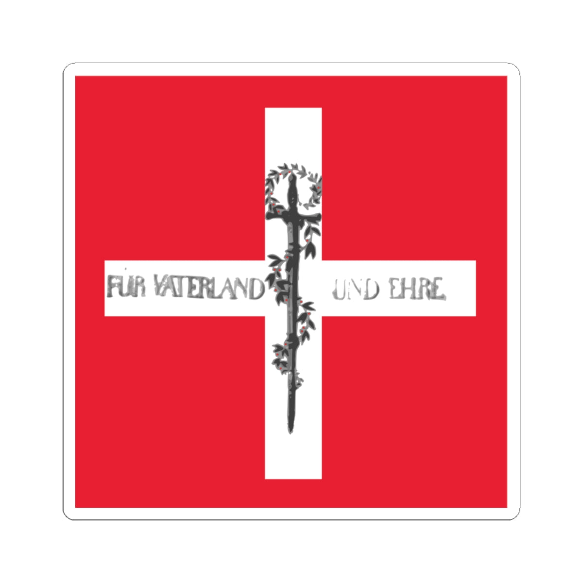 Swiss flag Bachmann 1815 (Switzerland) STICKER Vinyl Kiss-Cut Decal