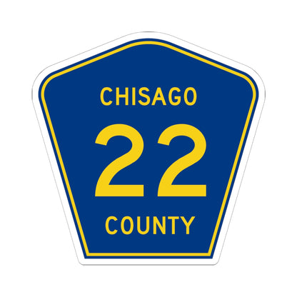 Chisago County 22 (Minnesota) (Road Sign) STICKER Vinyl Kiss-Cut Decal