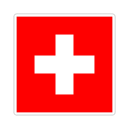 Flag of Switzerland (Switzerland) STICKER Vinyl Kiss-Cut Decal