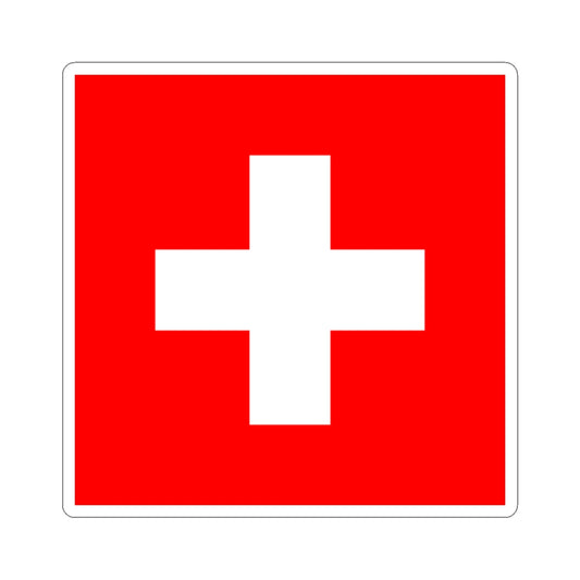 Flag of Switzerland (Switzerland) STICKER Vinyl Kiss-Cut Decal
