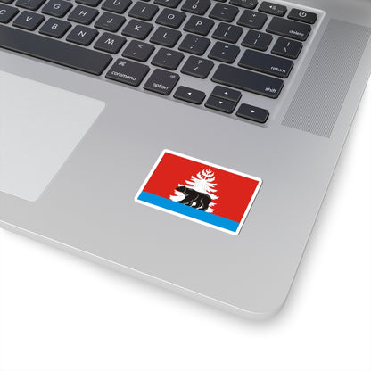 Flag of Ziminsky rayon Irkutsk oblast (Russia) STICKER Vinyl Kiss-Cut Decal
