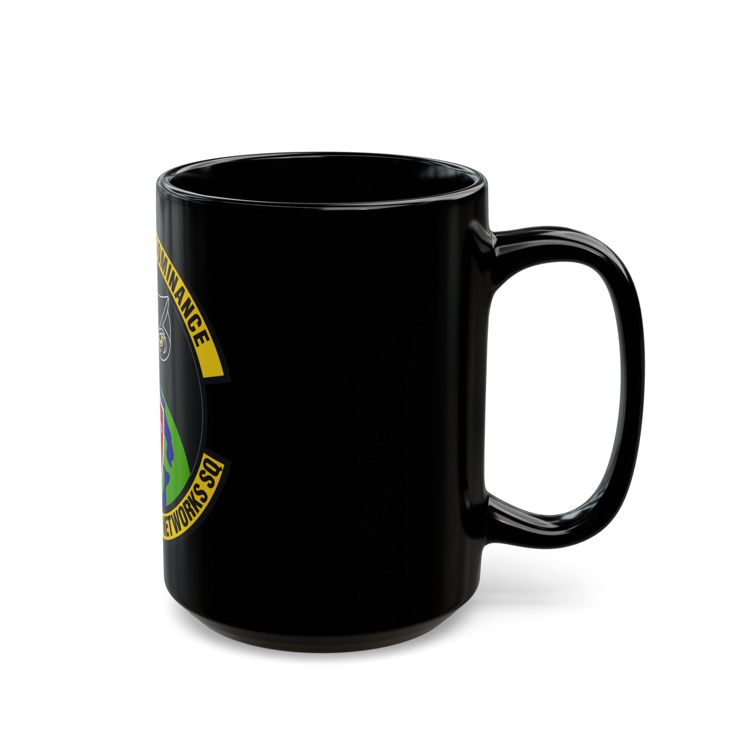 461st Air Control Networks Squadron (U.S. Air Force) Black Coffee Mug-The Sticker Space