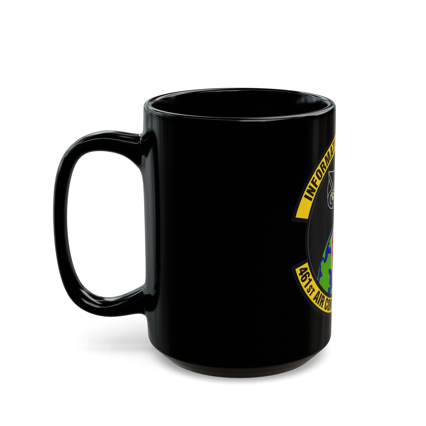 461st Air Control Networks Squadron (U.S. Air Force) Black Coffee Mug-The Sticker Space