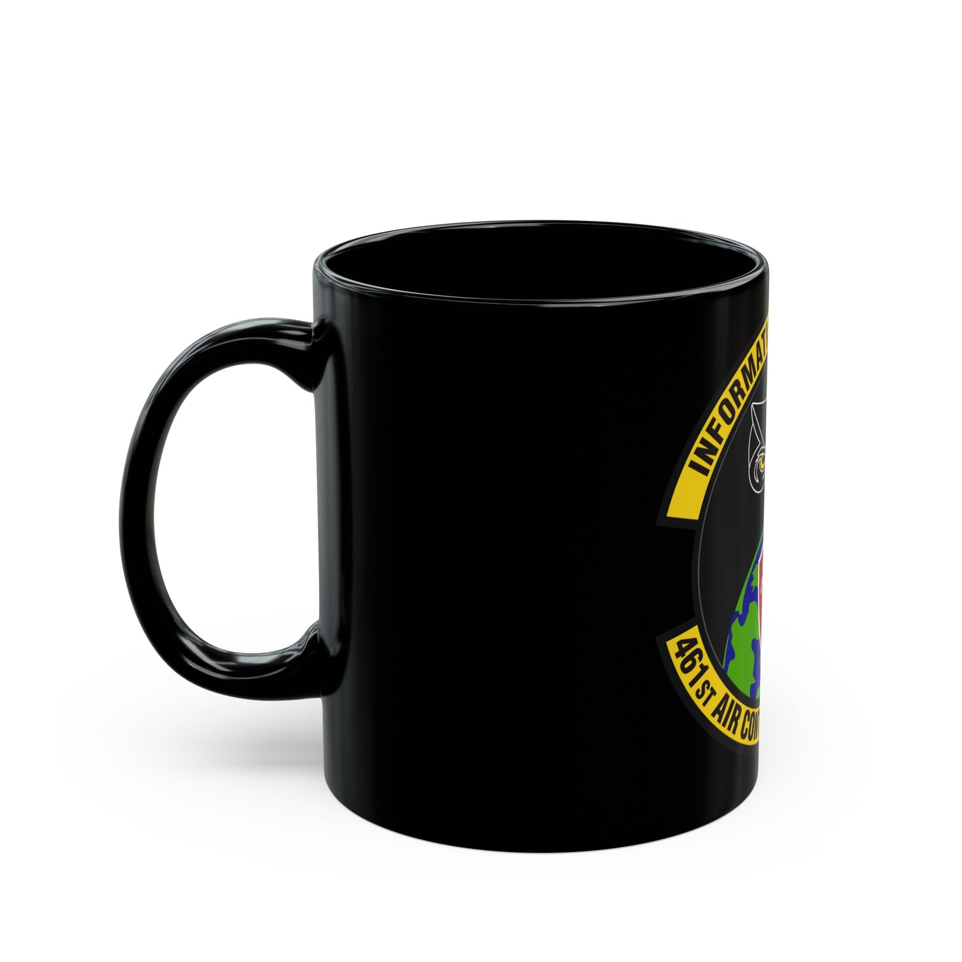 461st Air Control Networks Squadron (U.S. Air Force) Black Coffee Mug-The Sticker Space