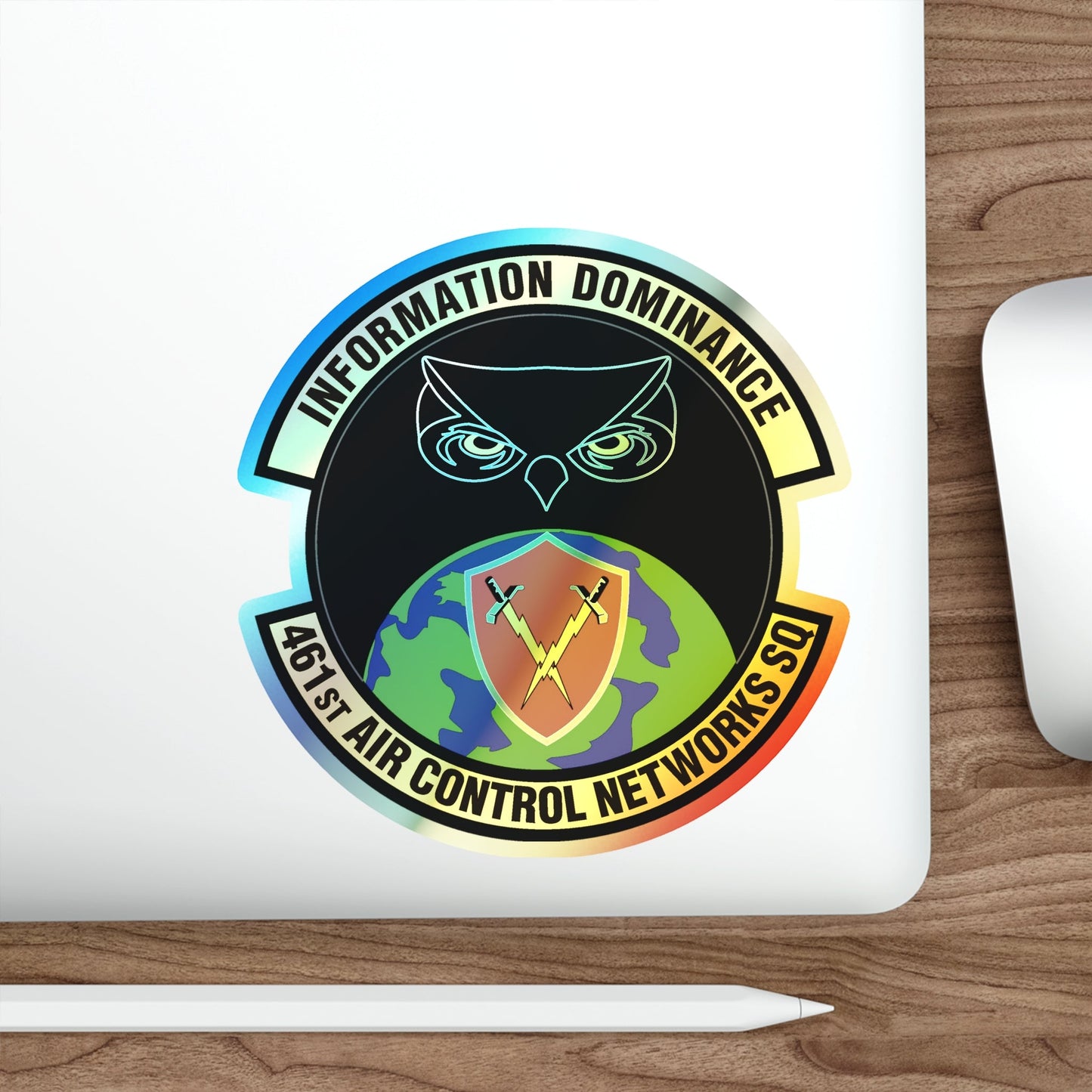 461st Air Control Networks Squadron (U.S. Air Force) Holographic STICKER Die-Cut Vinyl Decal-The Sticker Space