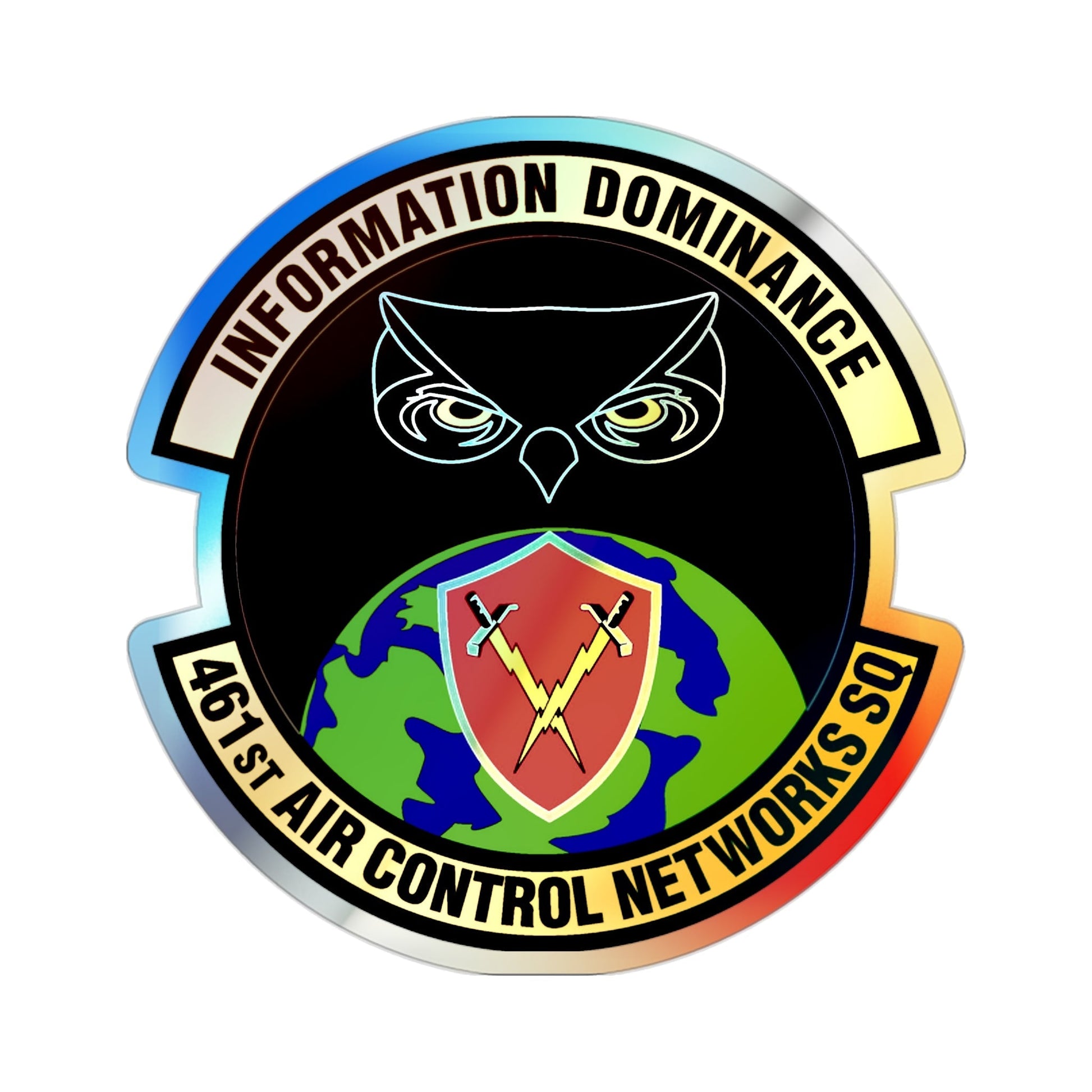 461st Air Control Networks Squadron (U.S. Air Force) Holographic STICKER Die-Cut Vinyl Decal-2 Inch-The Sticker Space